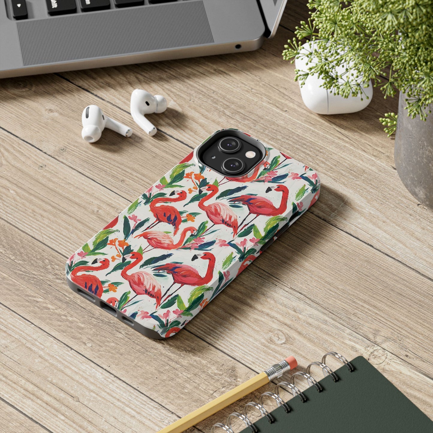 Animal Instinct | Flamingos Tough Phone Case
