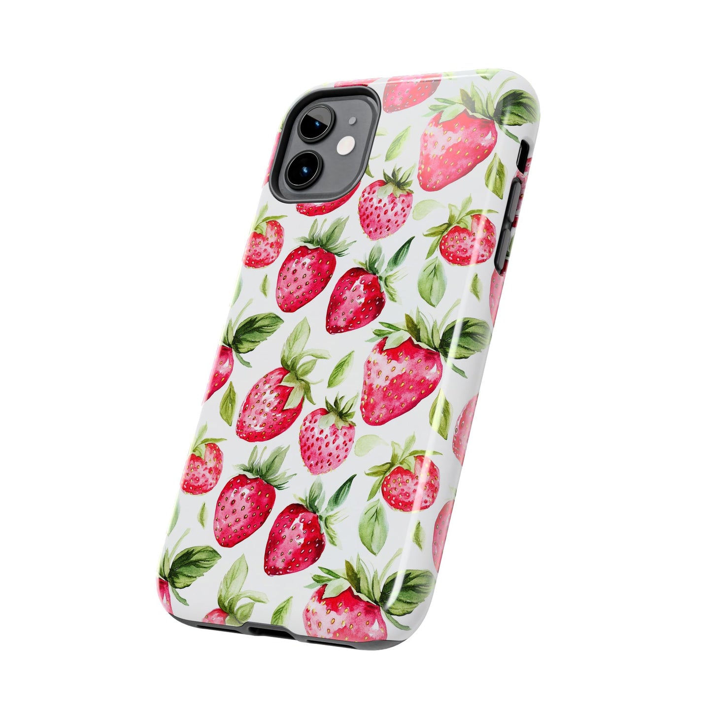 Nature Lover | Strawberry Watercolor Tough Phone Case