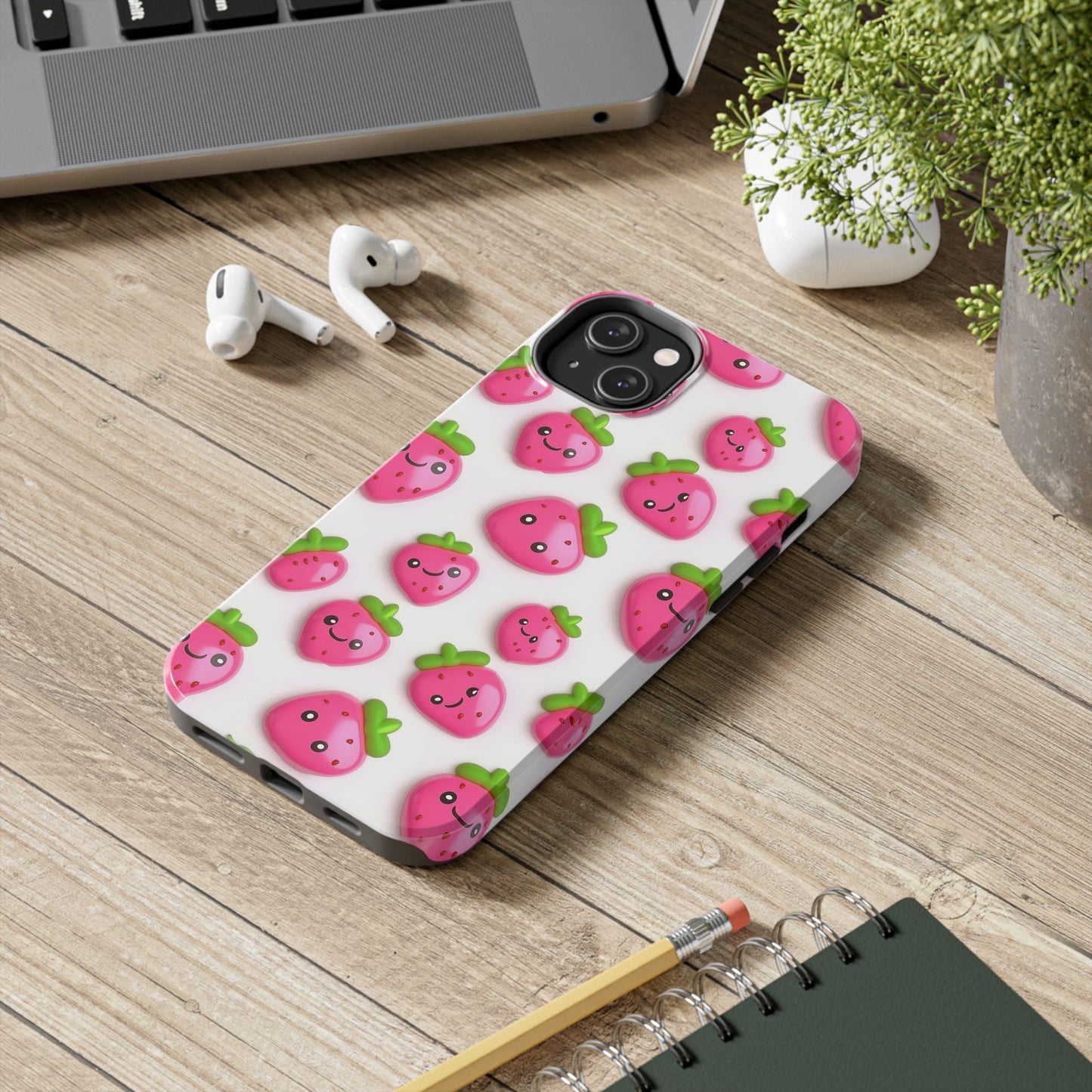 Quirky Chic | Smiling Strawberries Tough Phone Case