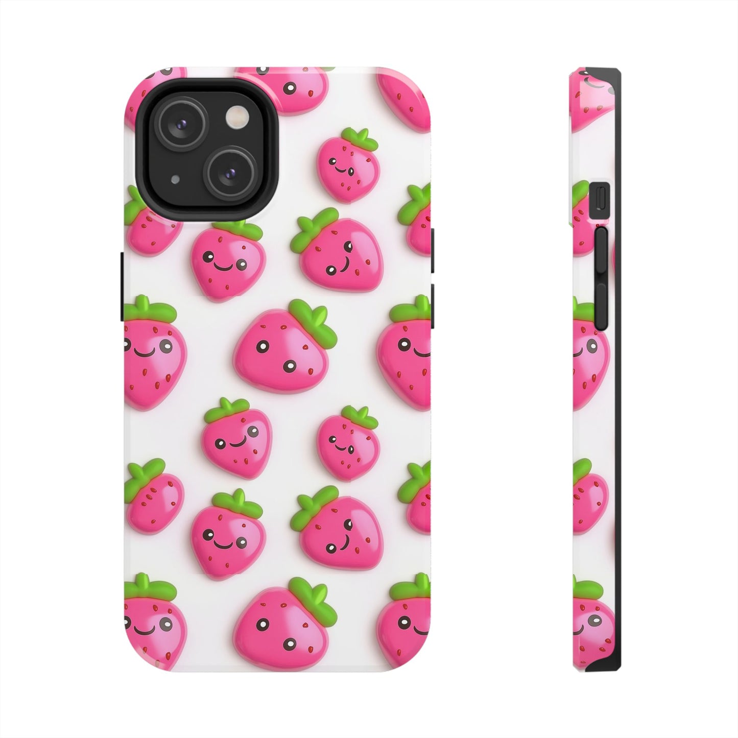 Quirky Chic | Smiling Strawberries Tough Phone Case