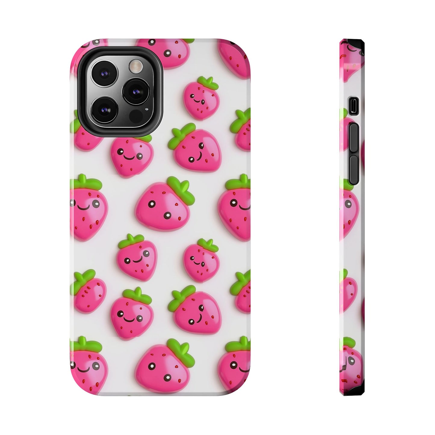 Quirky Chic | Smiling Strawberries Tough Phone Case