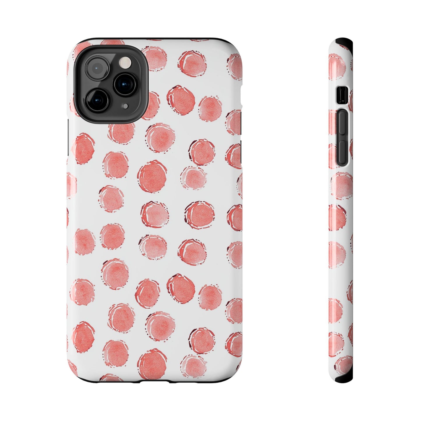 Trendy Spots | Pink Polka Dot Tough Phone Case