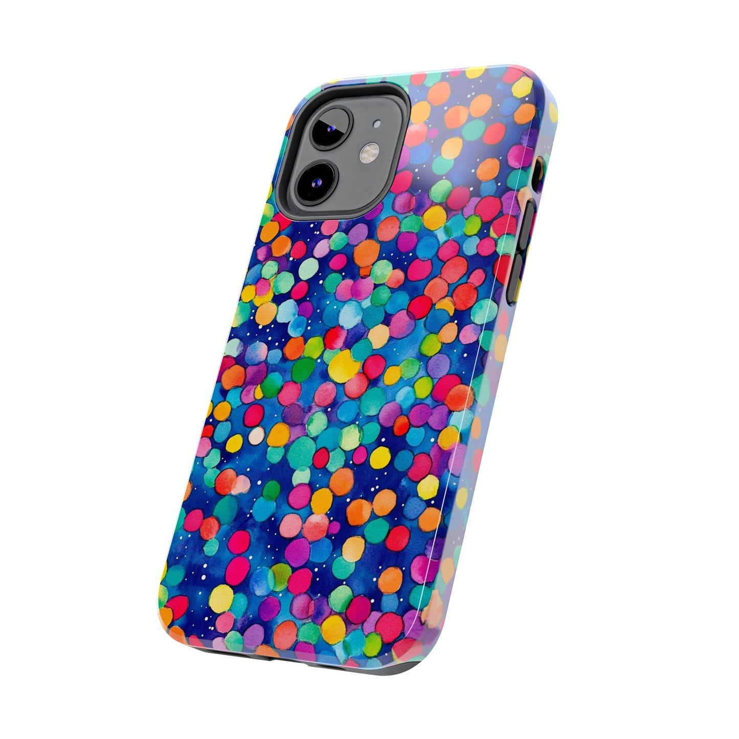Trendy Spots | Colorful Blues Polka Dots Phone Case