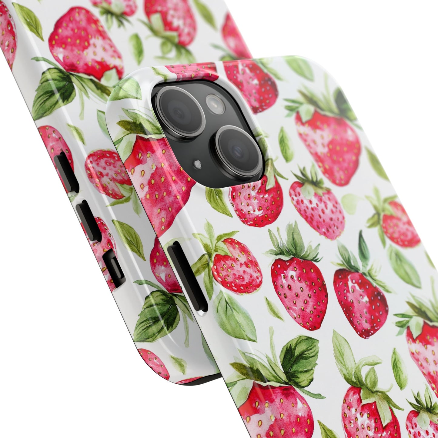 Nature Lover | Strawberry Watercolor Tough Phone Case