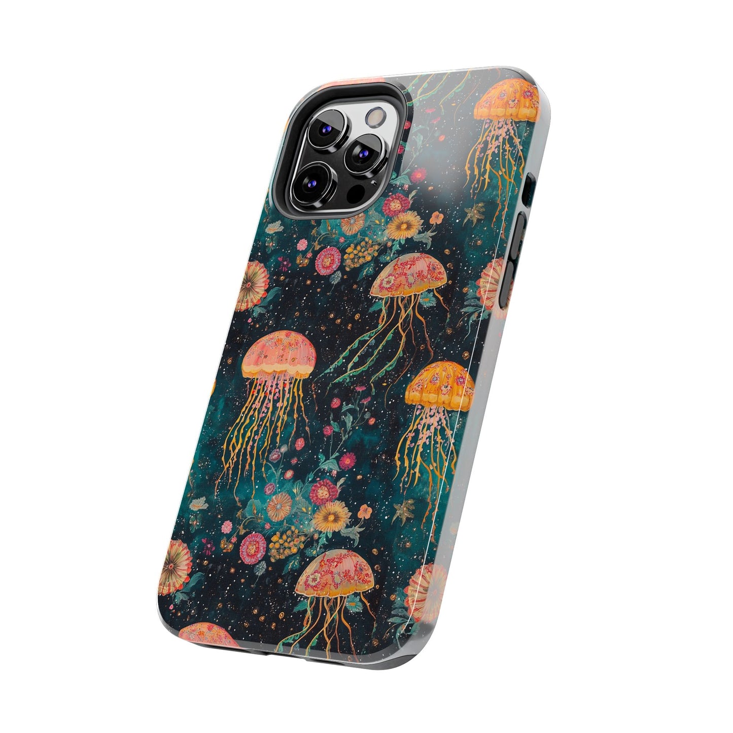 Under the Sea | Jellyfish Phone Cases, Floral Ocean Design, Sea Creature Protective Cover, Unique Tech Accessories, Underwater Theme Gifts, Tough Phone