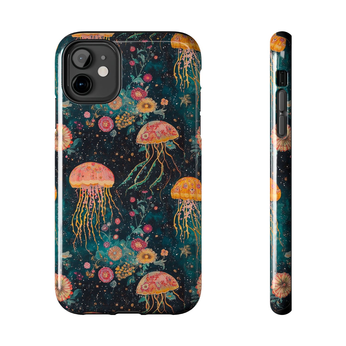 Under the Sea | Jellyfish Phone Cases, Floral Ocean Design, Sea Creature Protective Cover, Unique Tech Accessories, Underwater Theme Gifts, Tough Phone