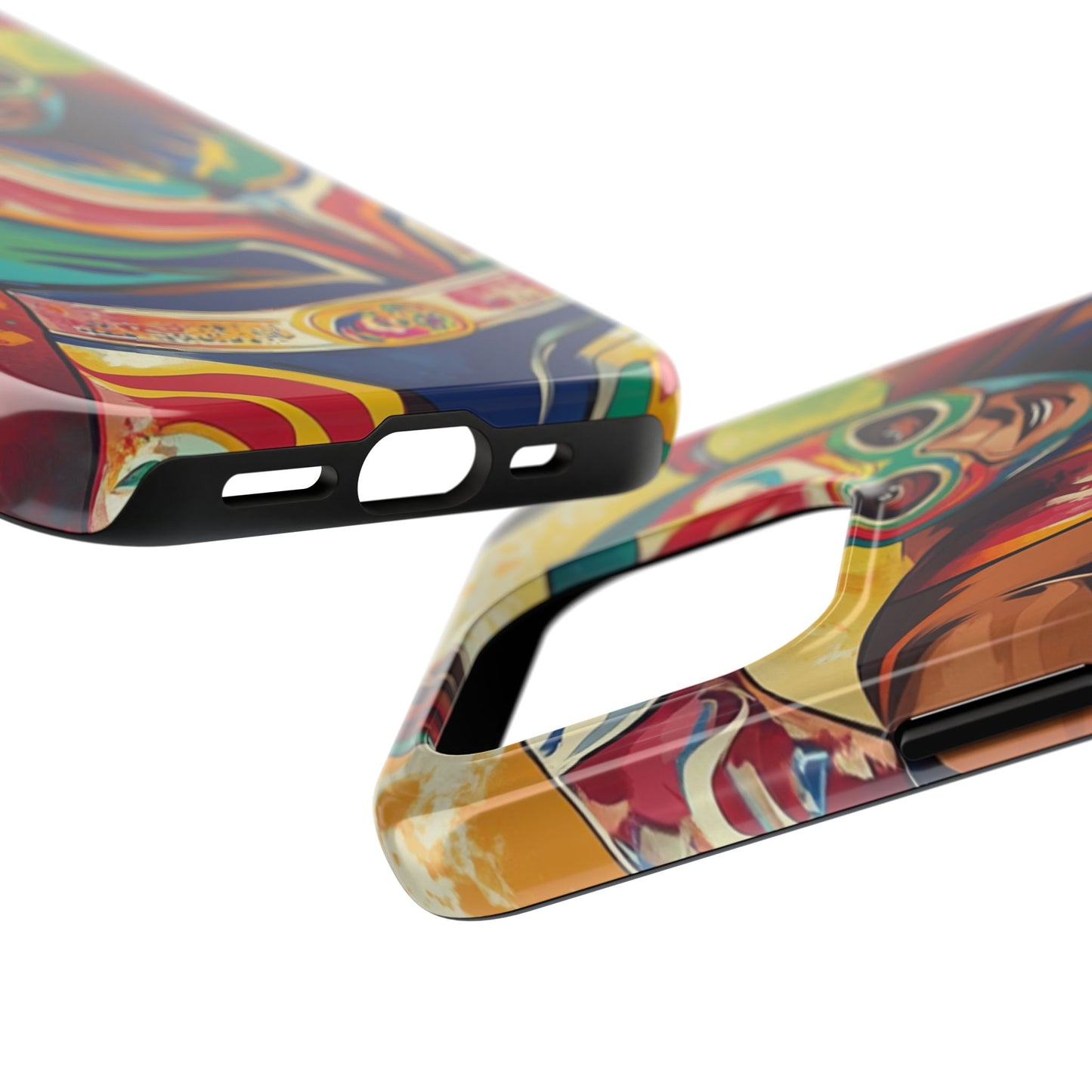 Colorful Lucha Libre Wrestler Tough Phone Case - Protective Phone Cover, Fun Wrestling Fan Gift, Vibrant Masked Wrestler Phone