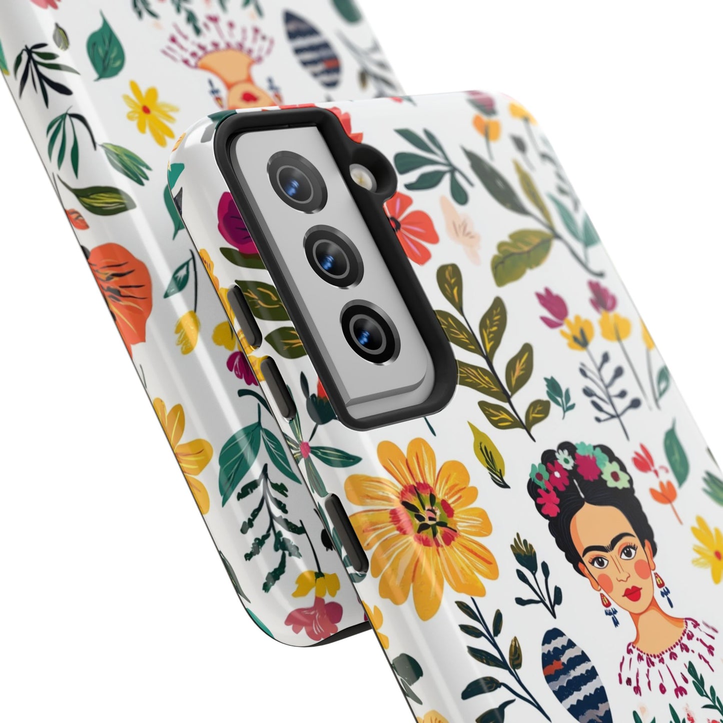 Frida Collection | Frida Kahlo Among Flowers, Colorful Mexican Inspired, Tough Phone Cases, Protective Cell Phone Cover, Hard Shell Phone
