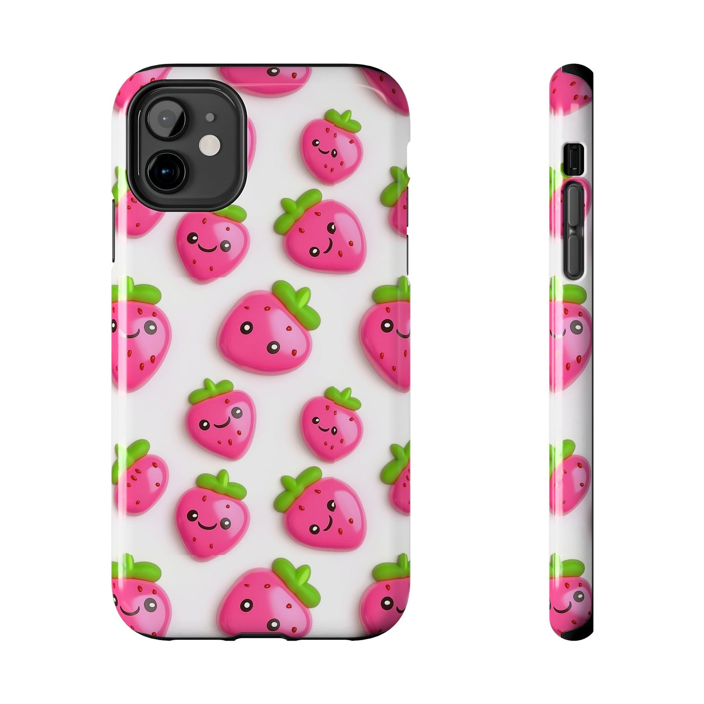 Quirky Chic | Smiling Strawberries Tough Phone Case
