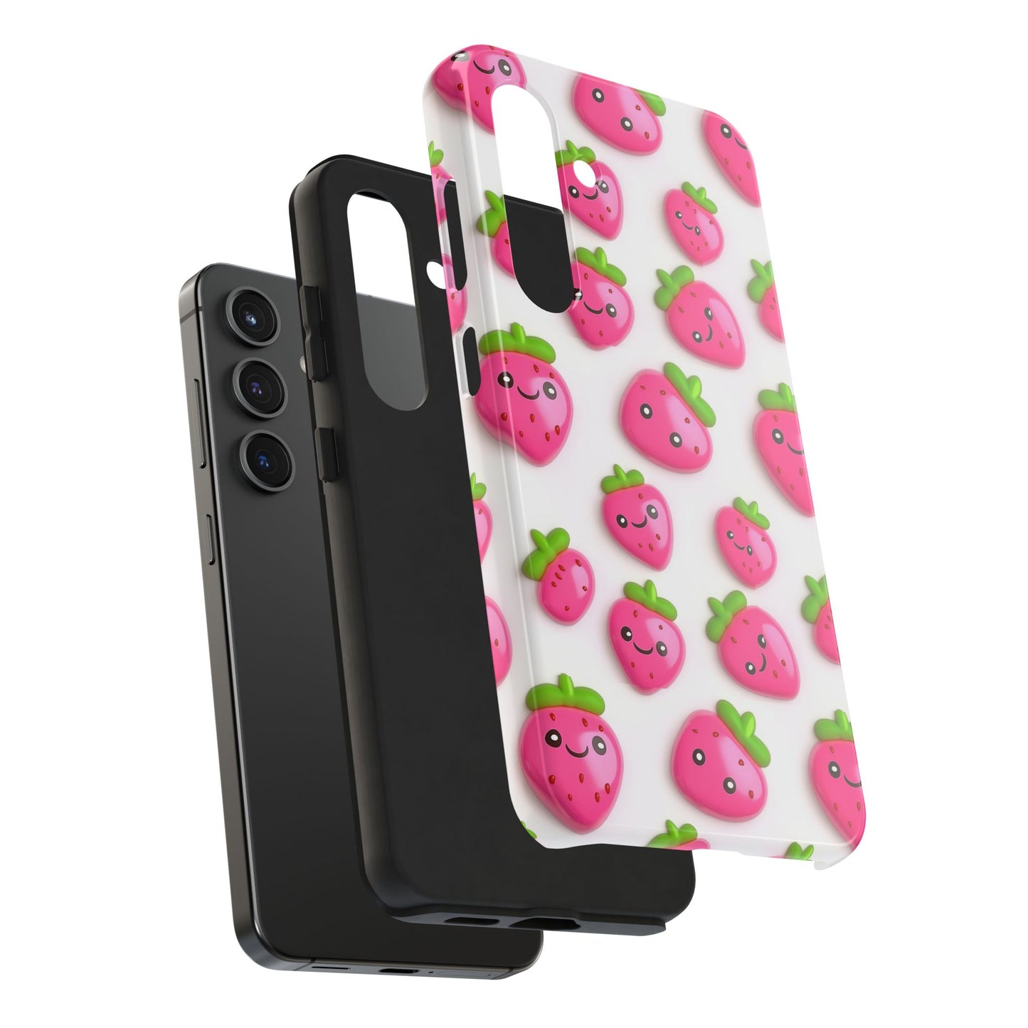 Quirky Chic | Smiling Strawberries Tough Phone Case