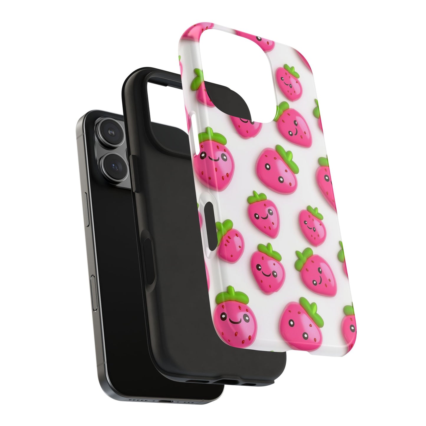 Quirky Chic | Smiling Strawberries Tough Phone Case