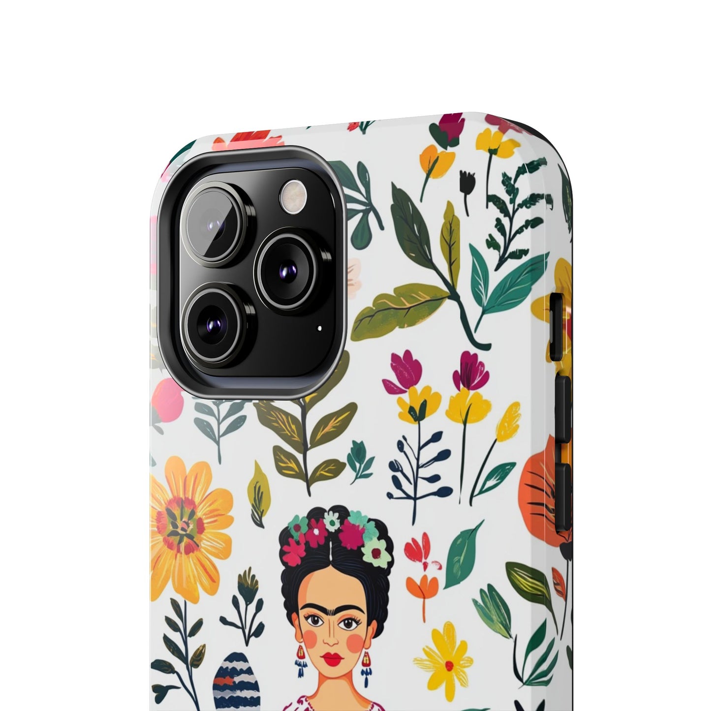 Frida Collection | Frida Kahlo Among Flowers, Colorful Mexican Inspired, Tough Phone Cases, Protective Cell Phone Cover, Hard Shell Phone