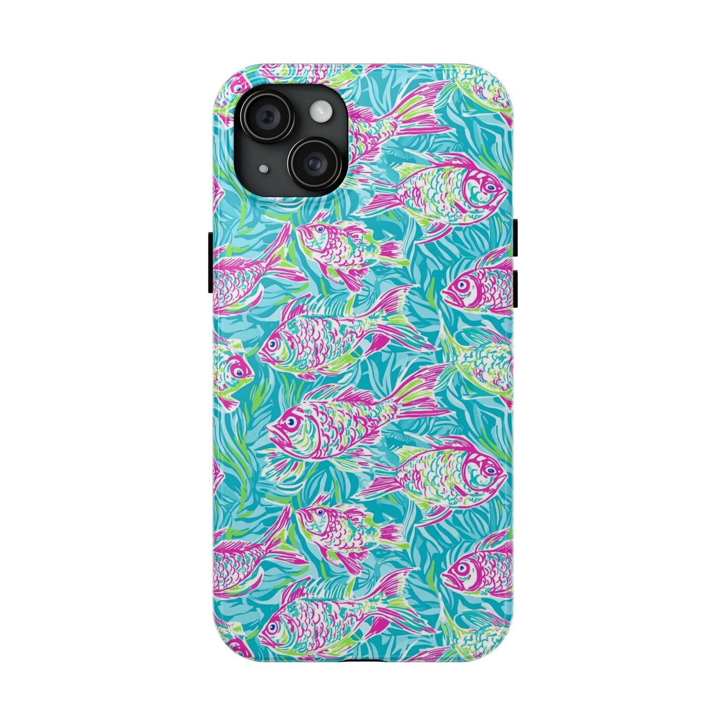 Under the Sea | Colorful Fish Design, Hot Pink Blue Green, Fishing Gifts, Ocean Lover, Marine Life Accessories, Protective Cover