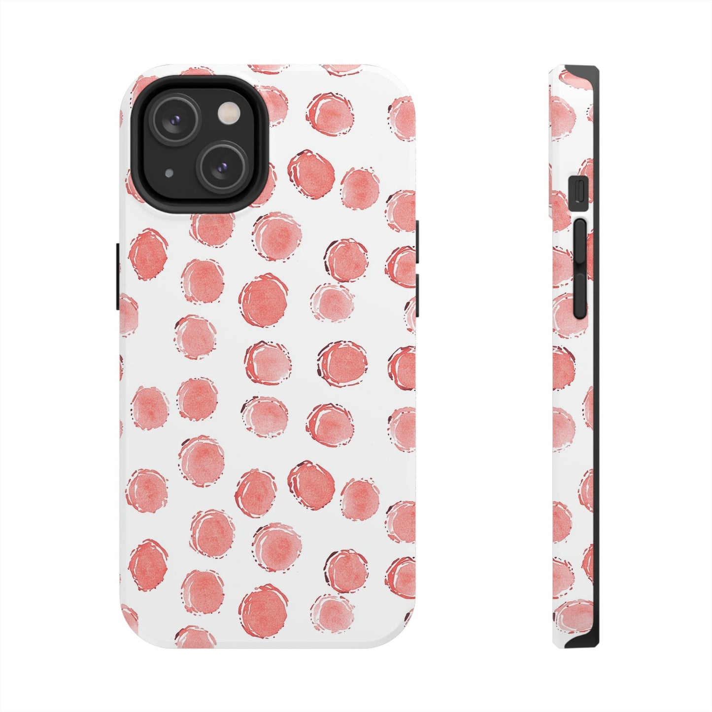 Trendy Spots | Pink Polka Dot Tough Phone Case