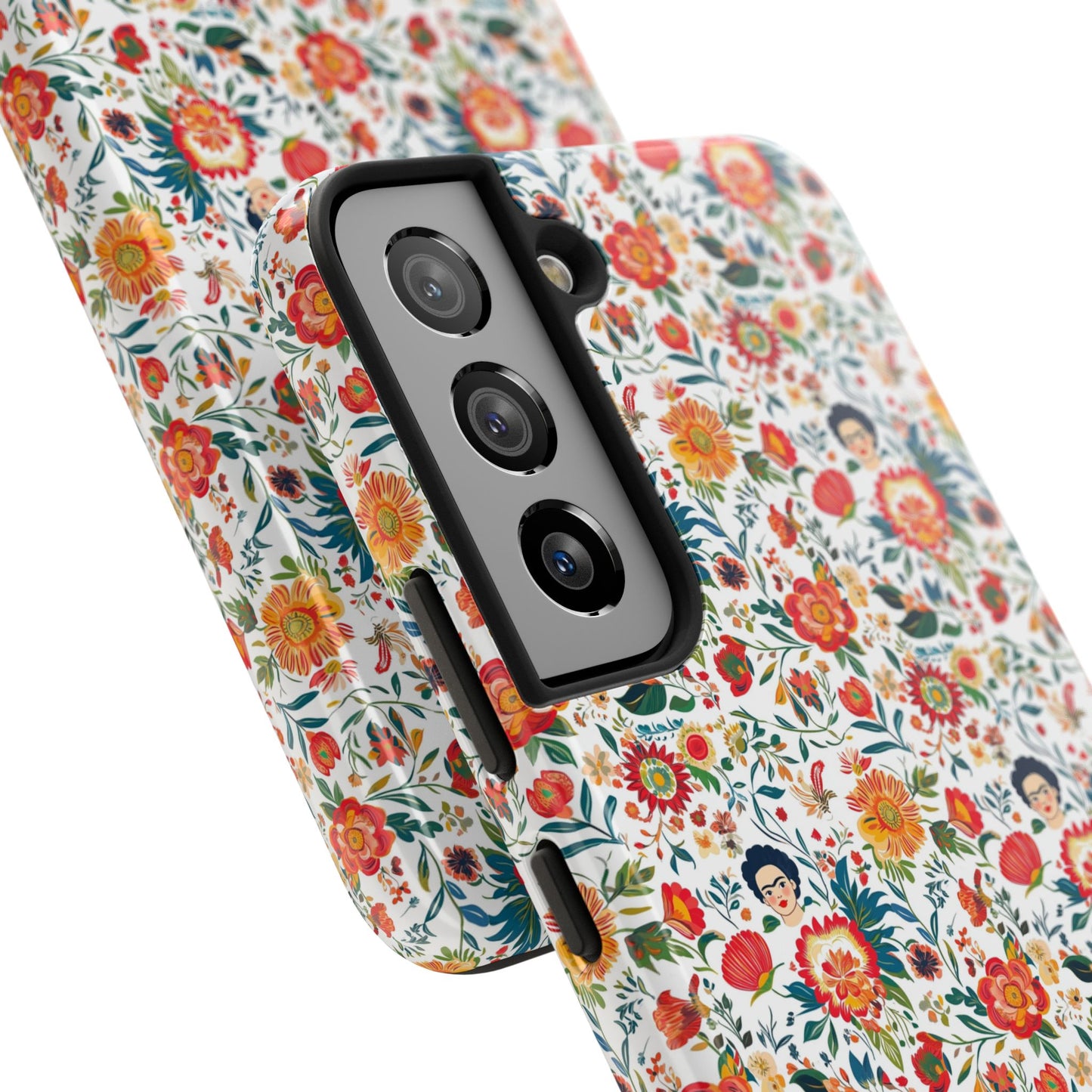 Frida Collection | Colorful Frida Kahlo Tough Phone Case for iPhone, Protective Case, Hard Shell Cover, Shockproof Case, Flower Pattern, Floral Design