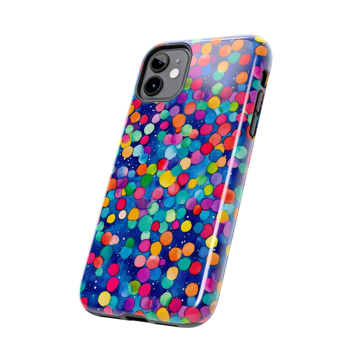 Trendy Spots | Colorful Blues Polka Dots Phone Case