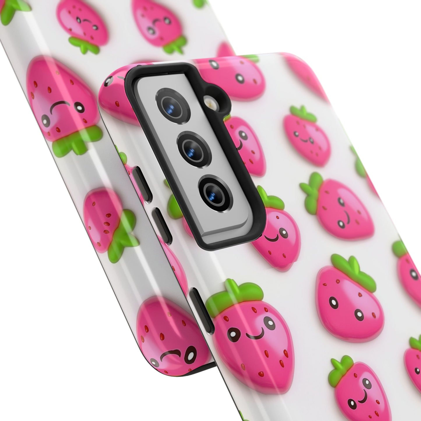 Quirky Chic | Smiling Strawberries Tough Phone Case