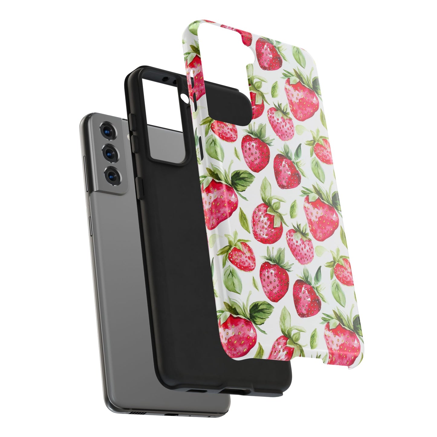 Nature Lover | Strawberry Watercolor Tough Phone Case