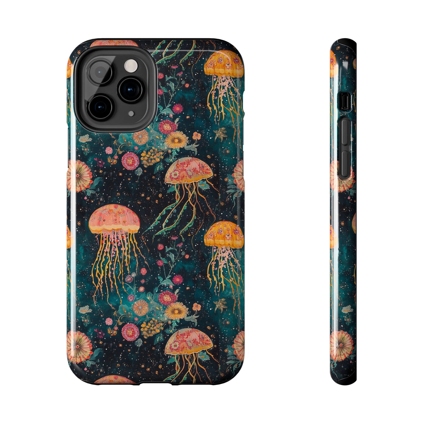 Under the Sea | Jellyfish Phone Cases, Floral Ocean Design, Sea Creature Protective Cover, Unique Tech Accessories, Underwater Theme Gifts, Tough Phone