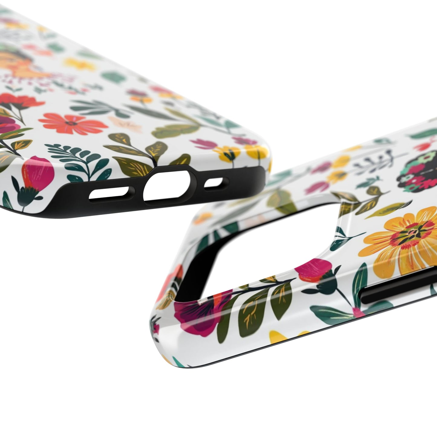 Frida Collection | Frida Kahlo Among Flowers, Colorful Mexican Inspired, Tough Phone Cases, Protective Cell Phone Cover, Hard Shell Phone