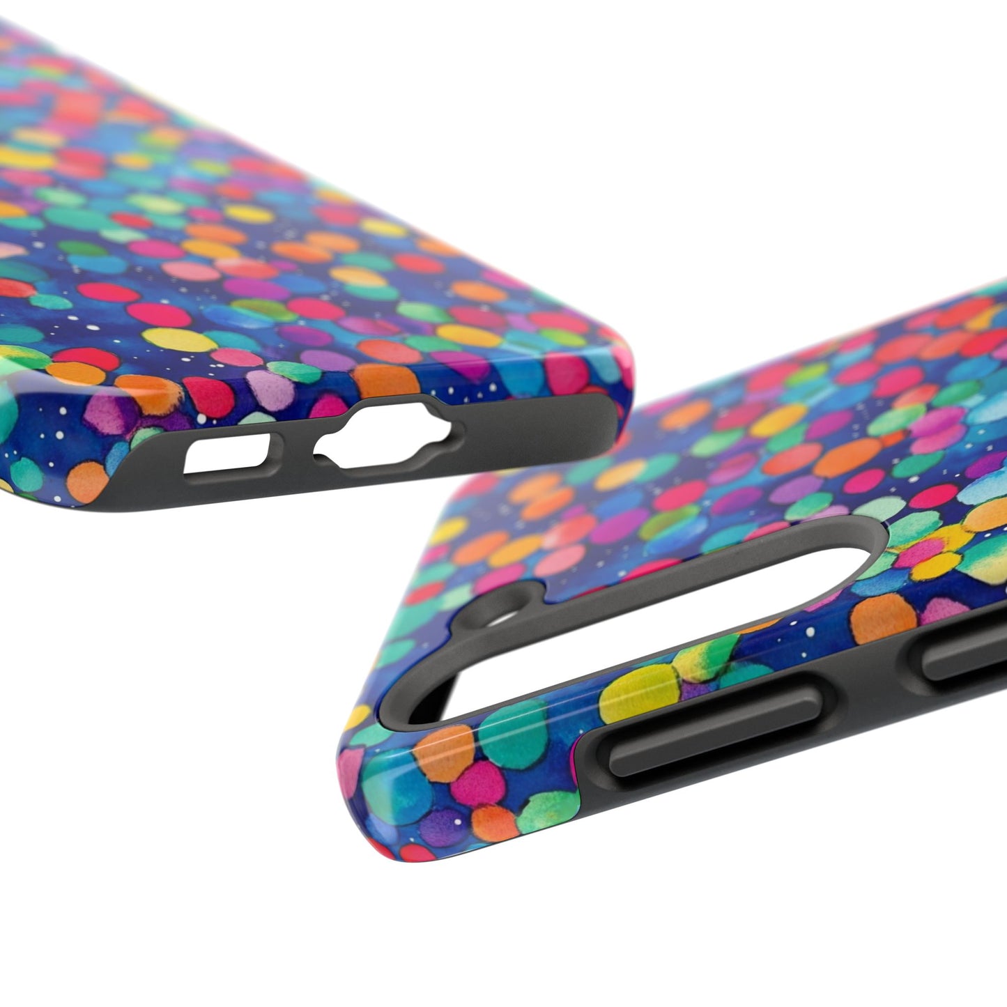 Trendy Spots | Colorful Blues Polka Dots Phone Case