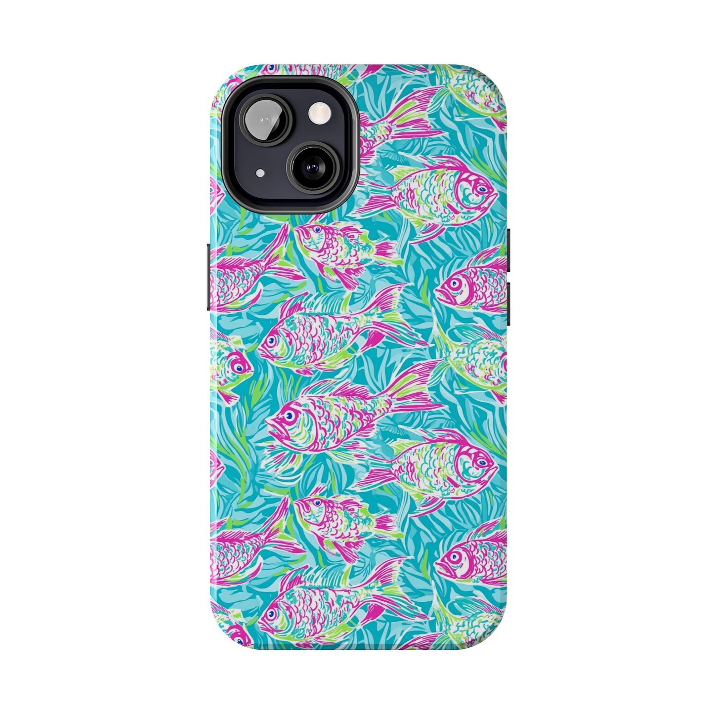 Under the Sea | Colorful Fish Design, Hot Pink Blue Green, Fishing Gifts, Ocean Lover, Marine Life Accessories, Protective Cover