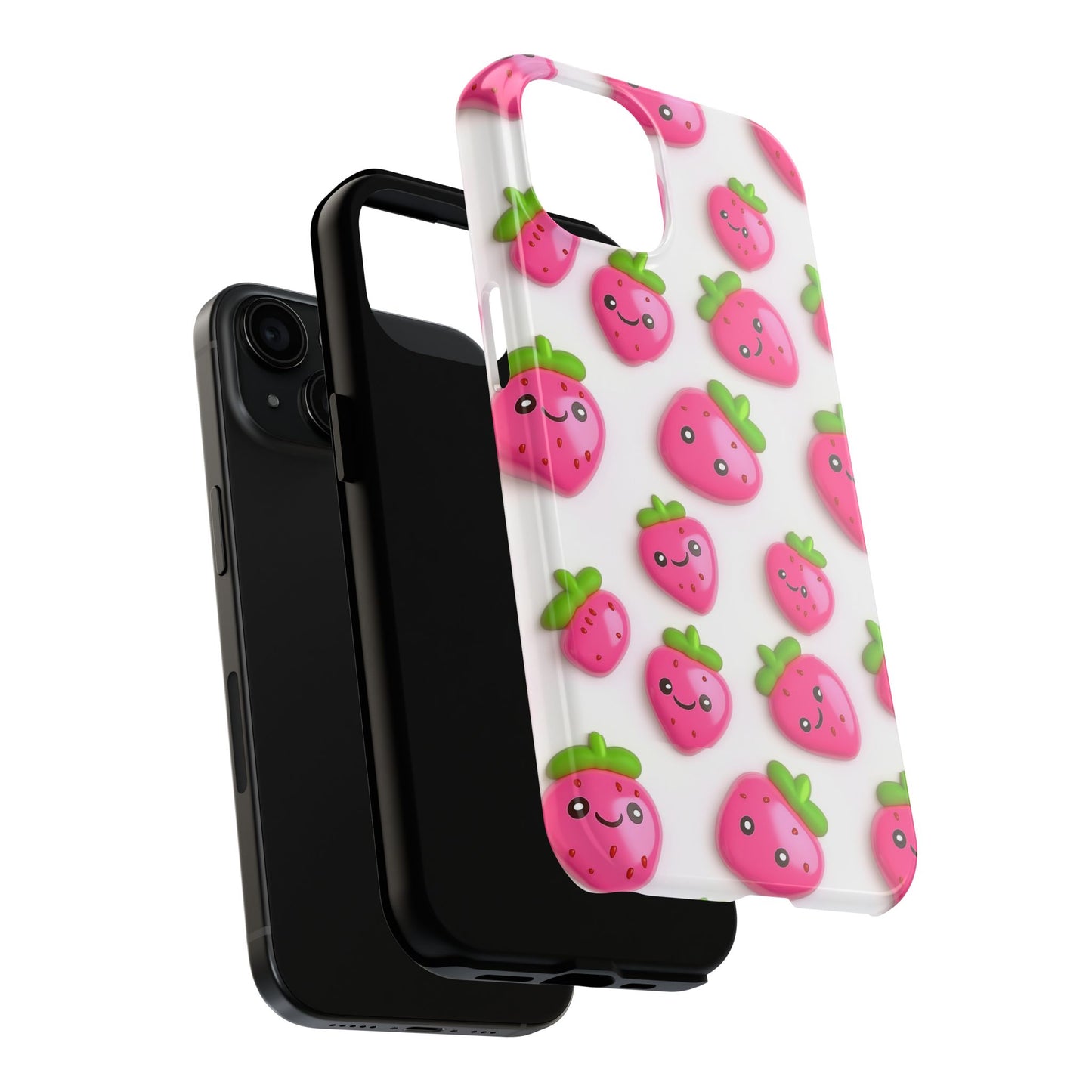 Quirky Chic | Smiling Strawberries Tough Phone Case