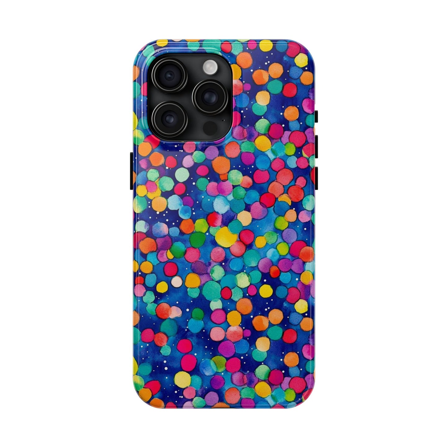 Trendy Spots | Colorful Blues Polka Dots Phone Case