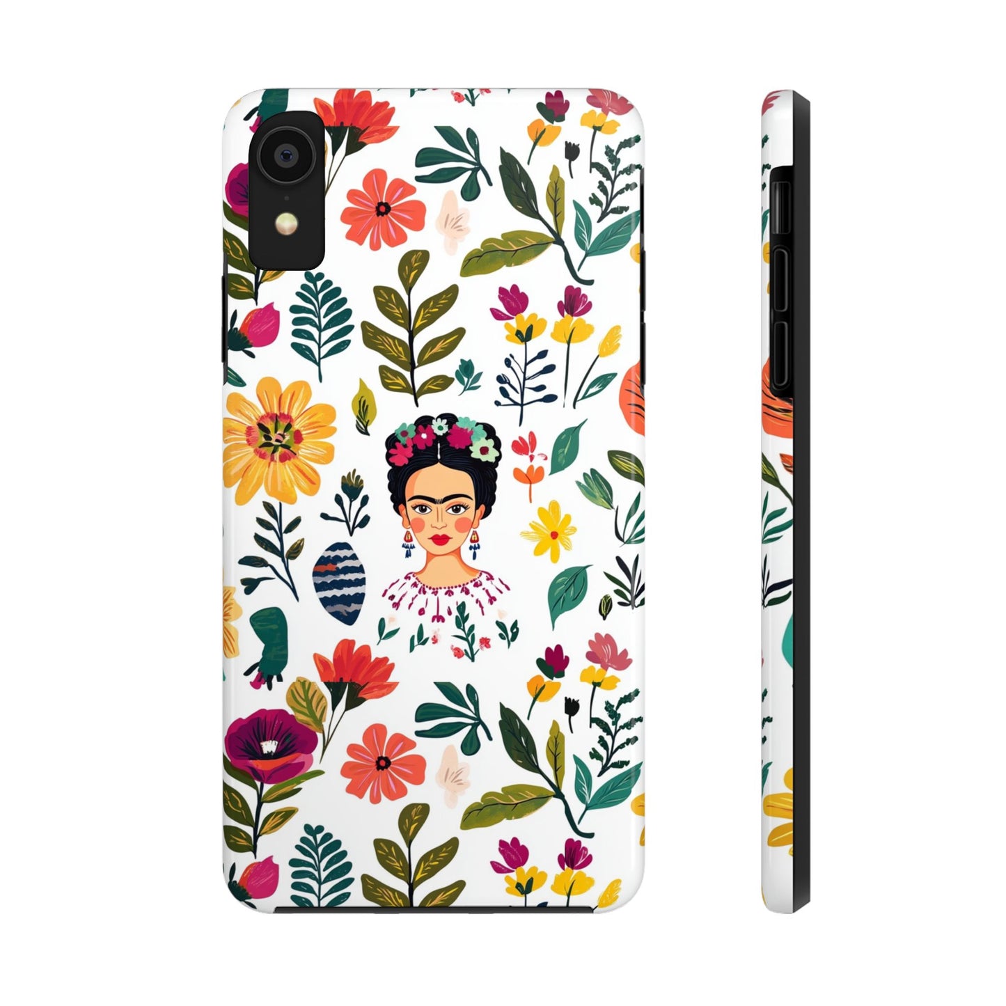 Frida Collection | Frida Kahlo Among Flowers, Colorful Mexican Inspired, Tough Phone Cases, Protective Cell Phone Cover, Hard Shell Phone