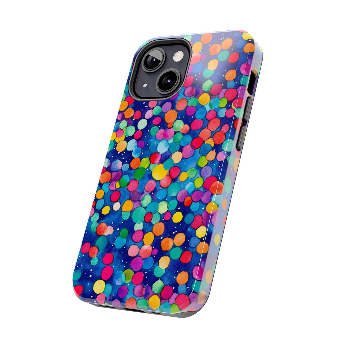 Trendy Spots | Colorful Blues Polka Dots Phone Case