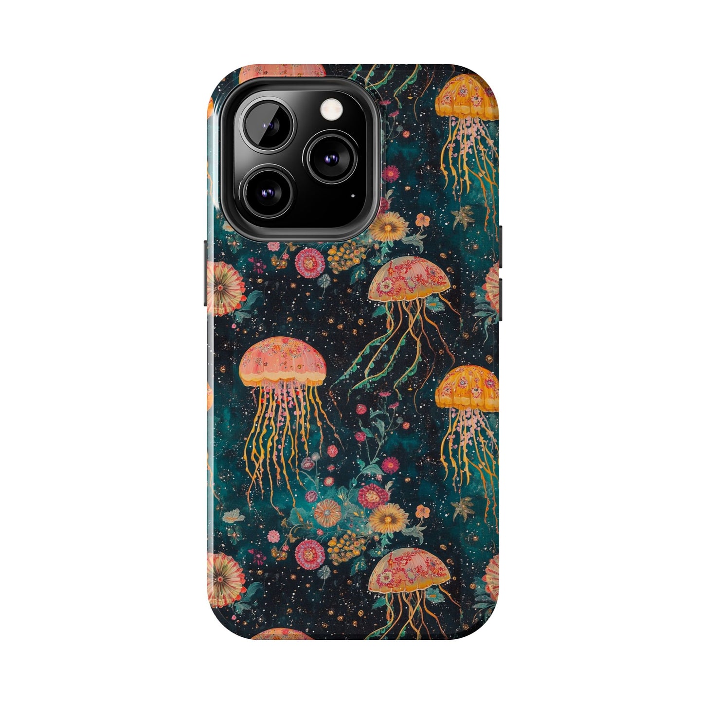 Under the Sea | Jellyfish Phone Cases, Floral Ocean Design, Sea Creature Protective Cover, Unique Tech Accessories, Underwater Theme Gifts, Tough Phone