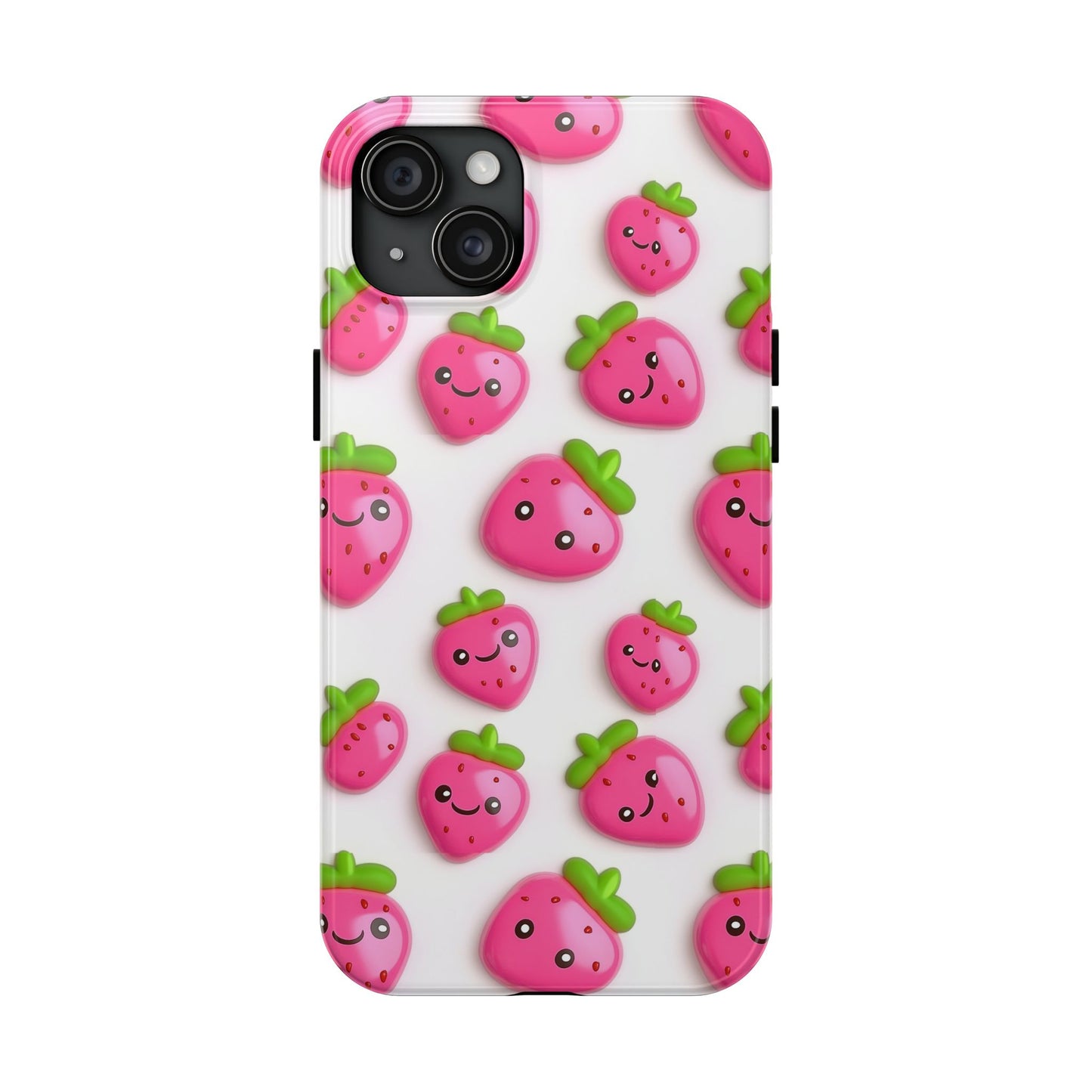 Quirky Chic | Smiling Strawberries Tough Phone Case