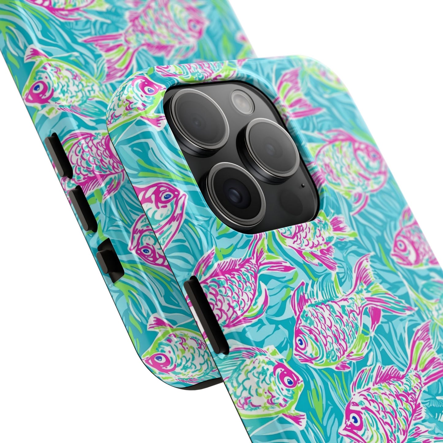 Under the Sea | Colorful Fish Design, Hot Pink Blue Green, Fishing Gifts, Ocean Lover, Marine Life Accessories, Protective Cover