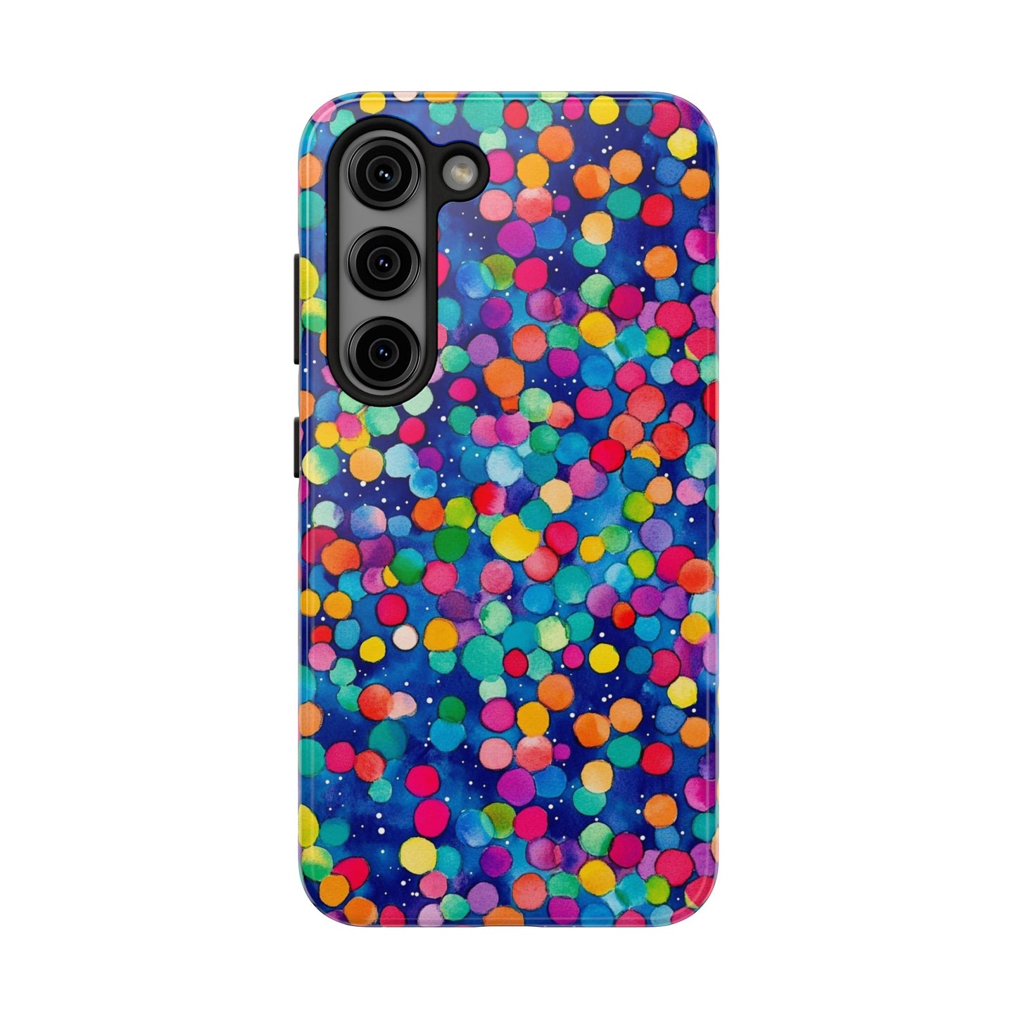 Trendy Spots | Colorful Blues Polka Dots Phone Case