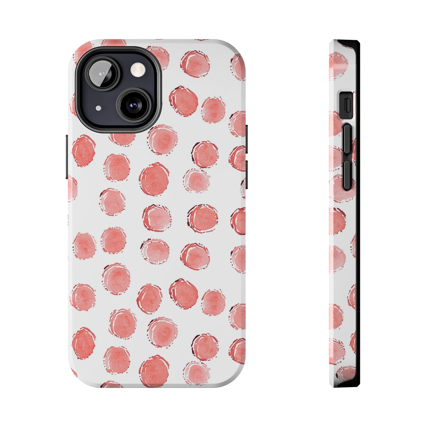 Trendy Spots | Pink Polka Dot Tough Phone Case