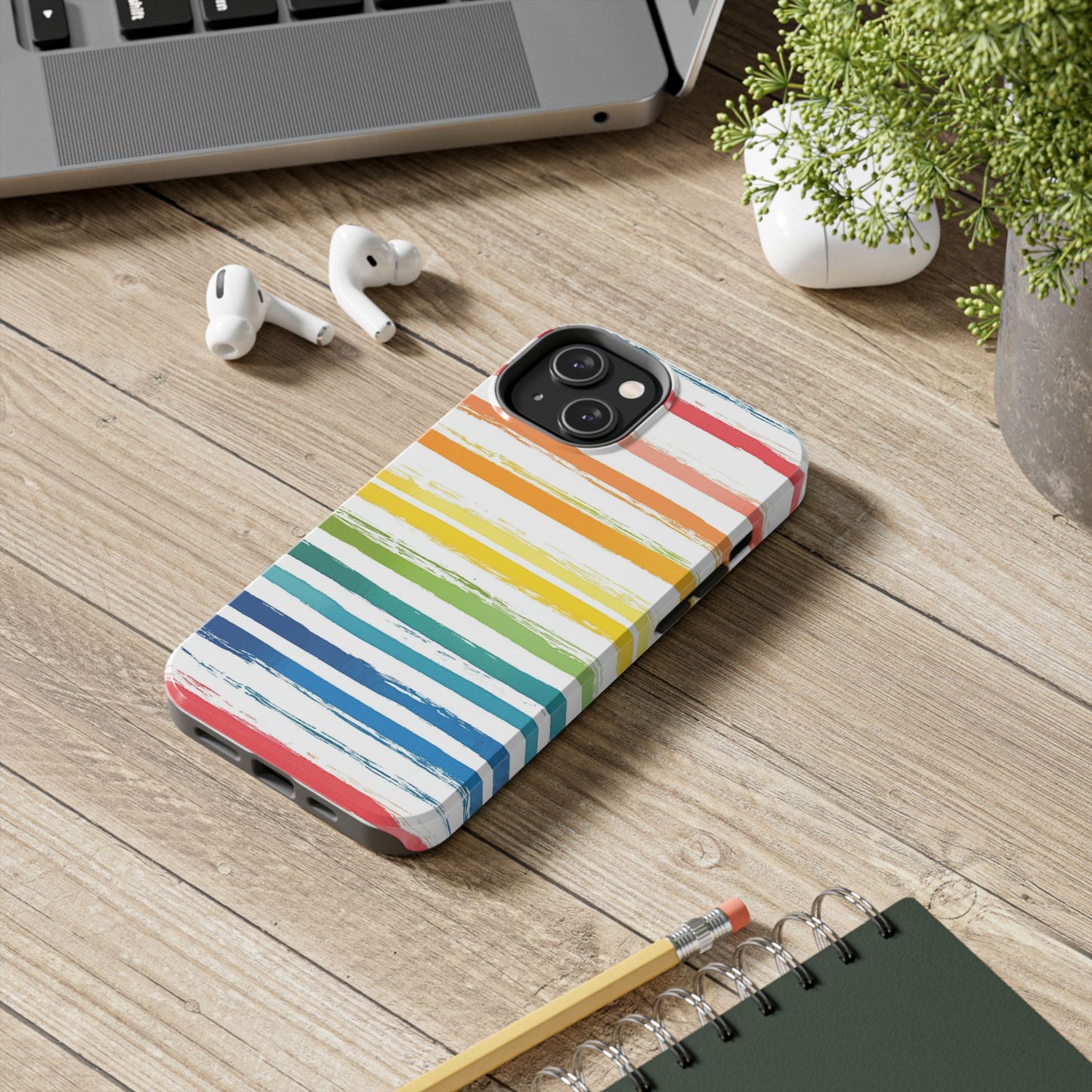 Vibrant Lines | Rainbow Stripes Phone Case