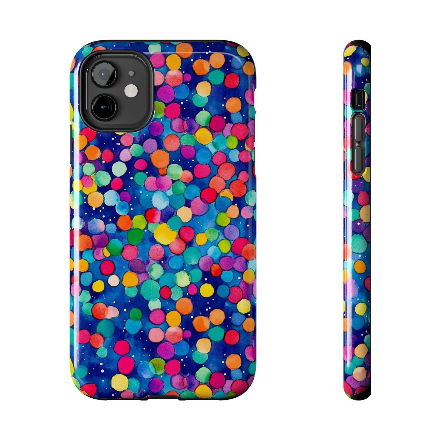 Trendy Spots | Colorful Blues Polka Dots Phone Case