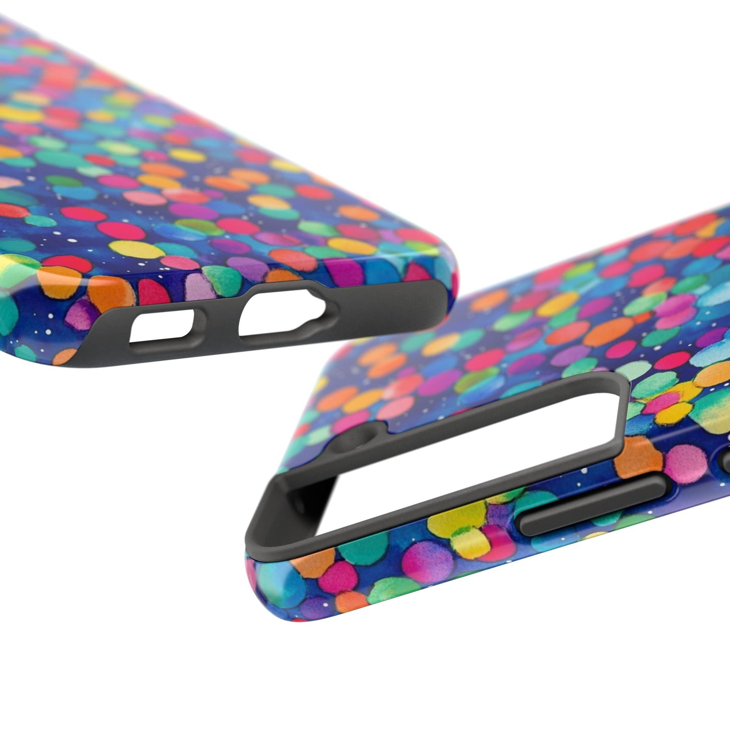 Trendy Spots | Colorful Blues Polka Dots Phone Case