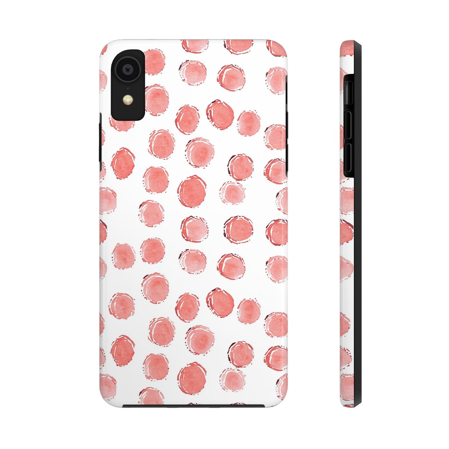 Trendy Spots | Pink Polka Dot Tough Phone Case
