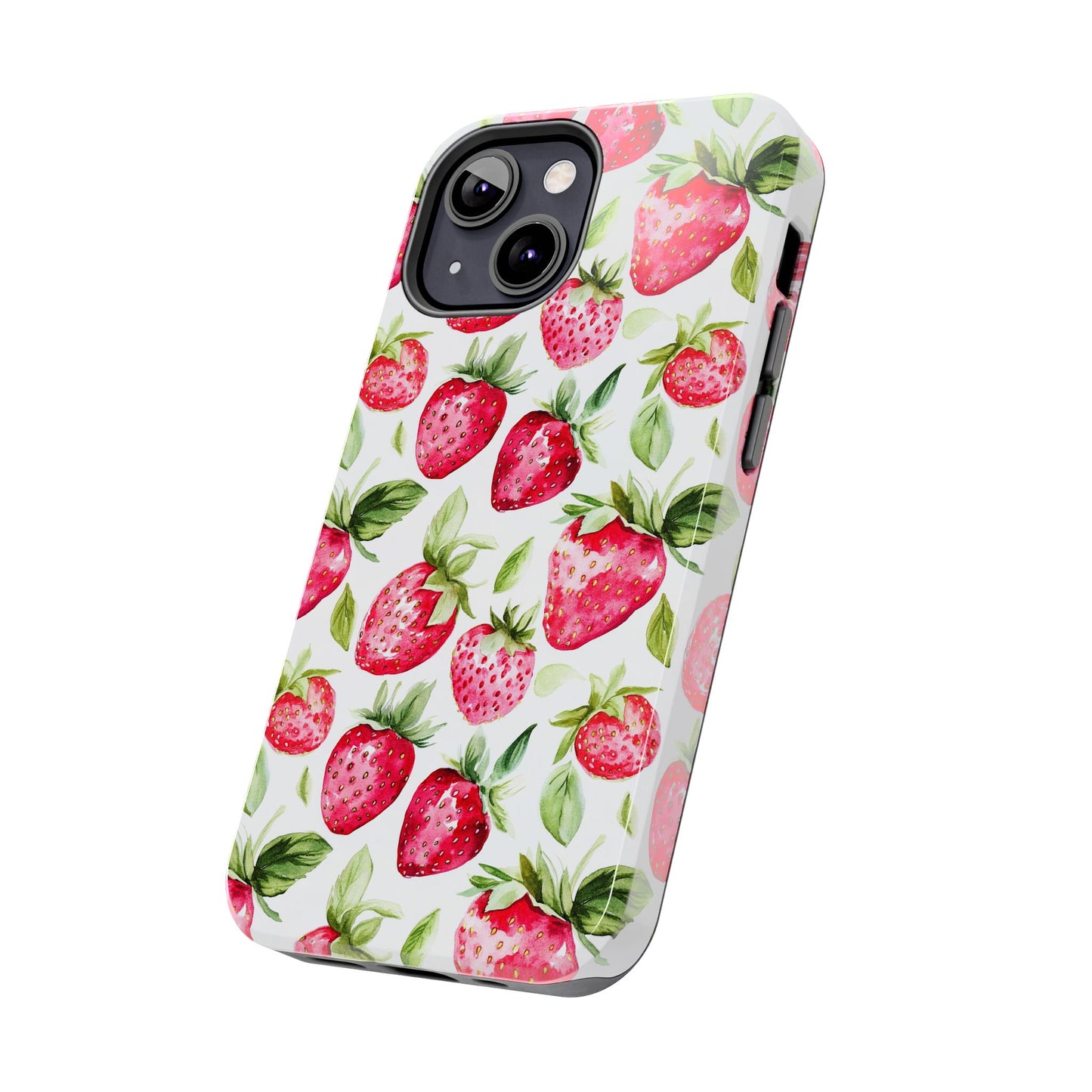 Nature Lover | Strawberry Watercolor Tough Phone Case