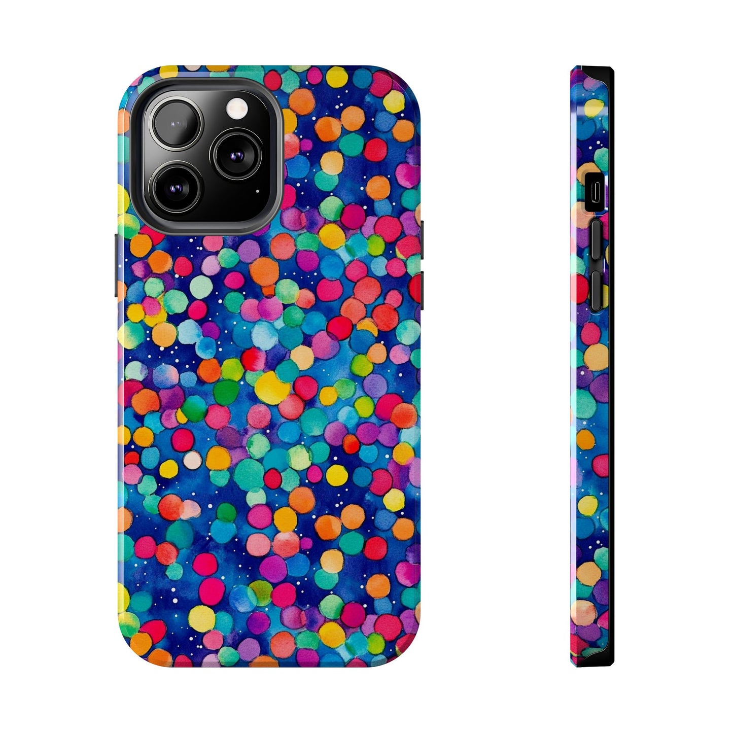 Trendy Spots | Colorful Blues Polka Dots Phone Case