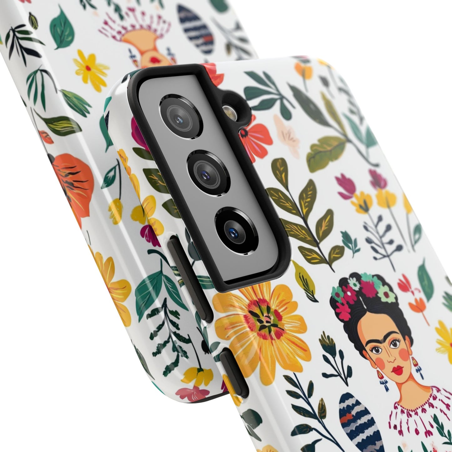 Frida Collection | Frida Kahlo Among Flowers, Colorful Mexican Inspired, Tough Phone Cases, Protective Cell Phone Cover, Hard Shell Phone