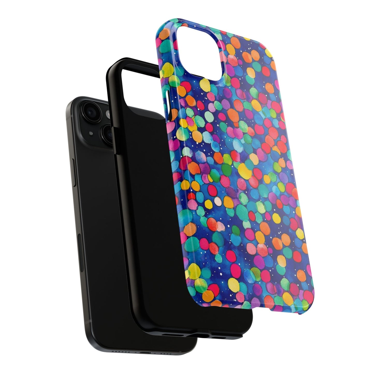 Trendy Spots | Colorful Blues Polka Dots Phone Case