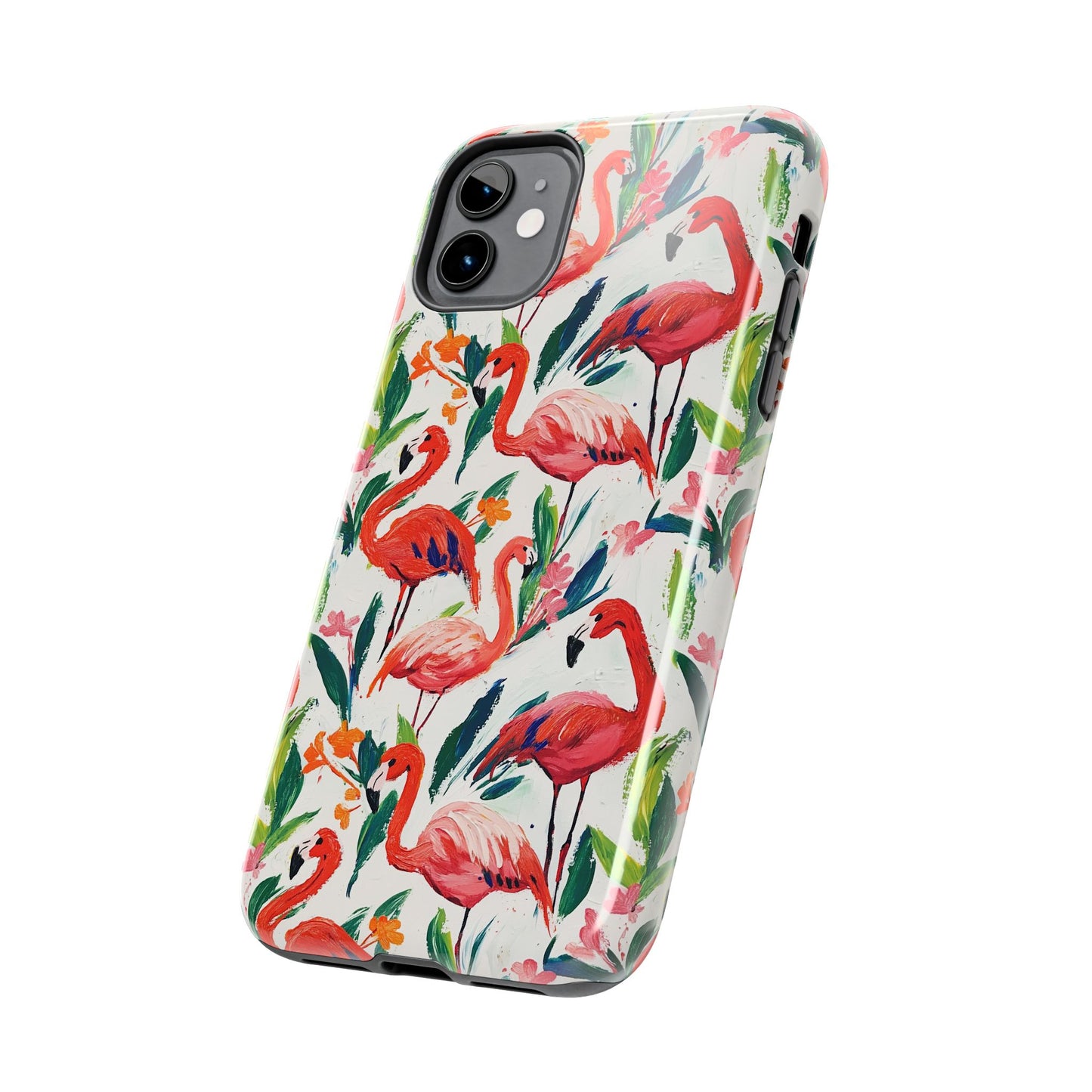 Animal Instinct | Flamingos Tough Phone Case
