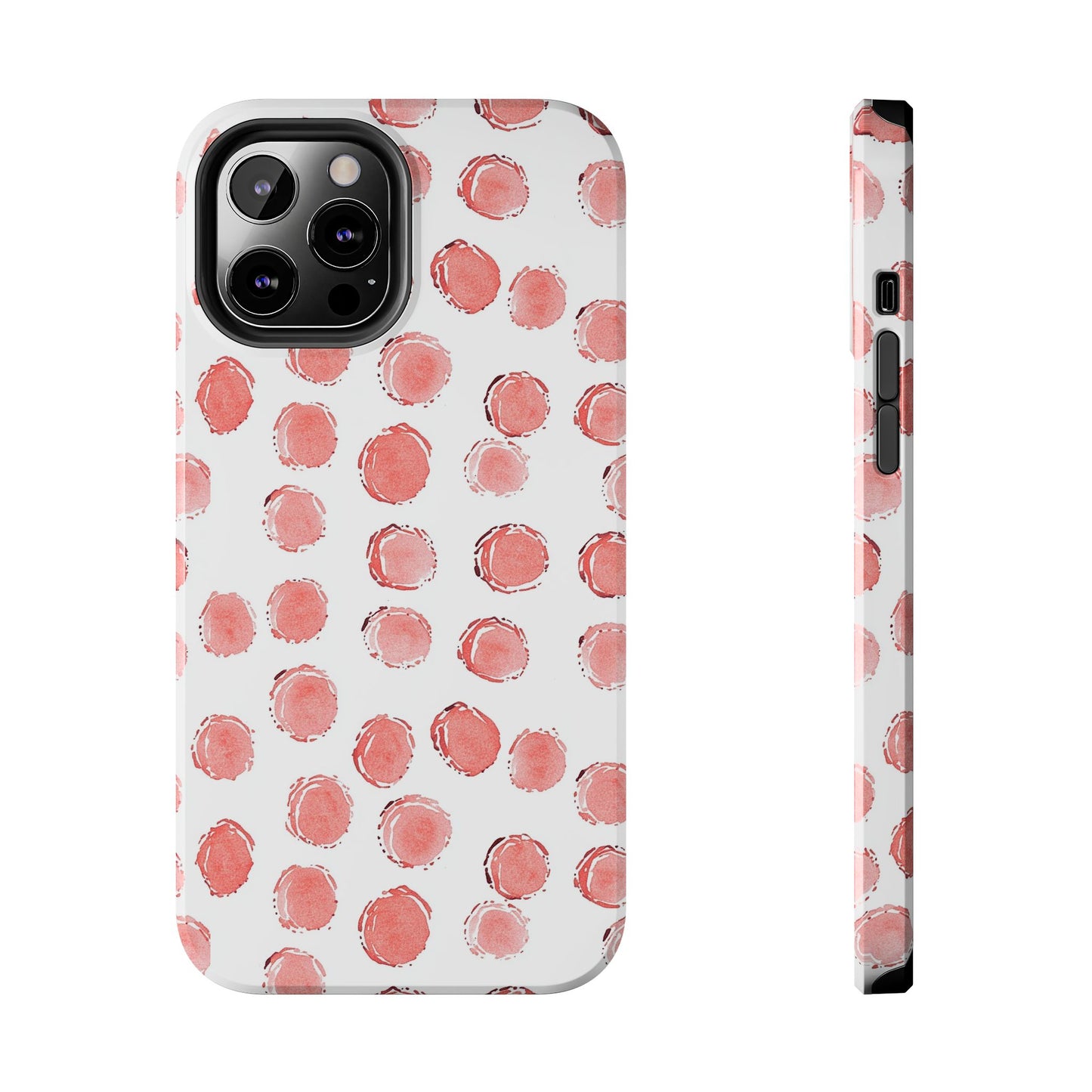 Trendy Spots | Pink Polka Dot Tough Phone Case