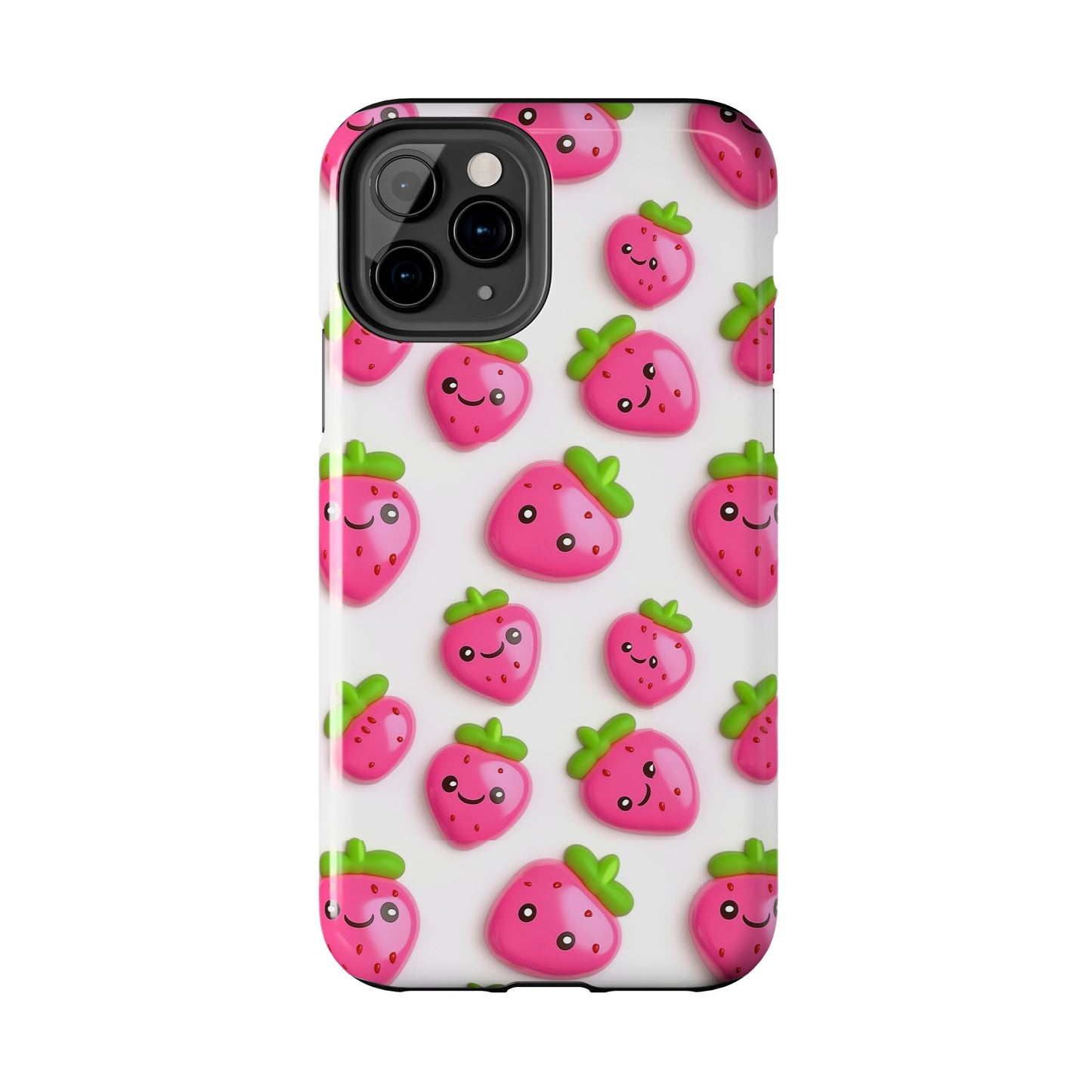 Quirky Chic | Smiling Strawberries Tough Phone Case