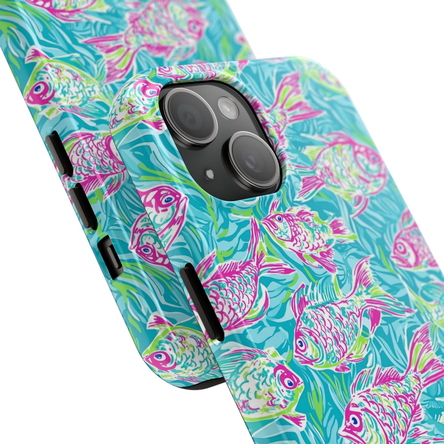 Under the Sea | Colorful Fish Design, Hot Pink Blue Green, Fishing Gifts, Ocean Lover, Marine Life Accessories, Protective Cover