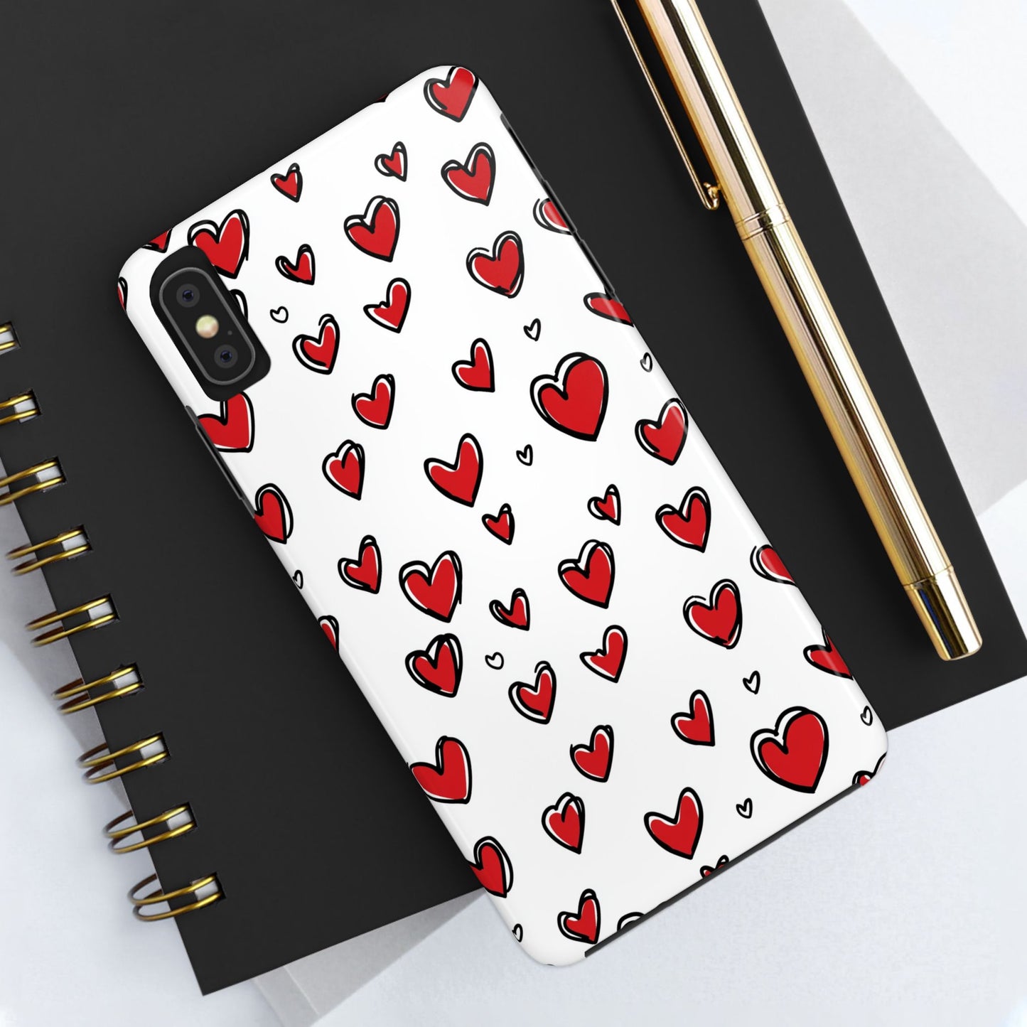 Love is in the Air | Red Hearts Tough Phone Case