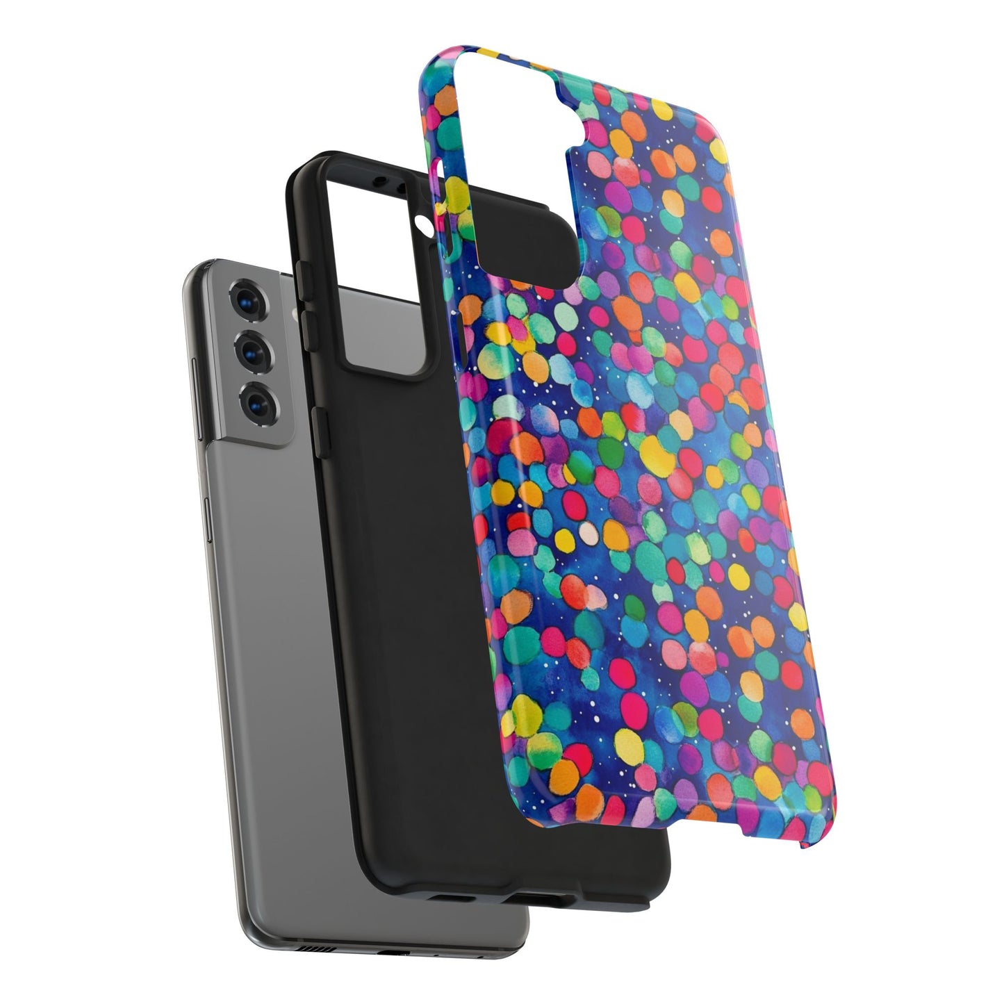 Trendy Spots | Colorful Blues Polka Dots Phone Case