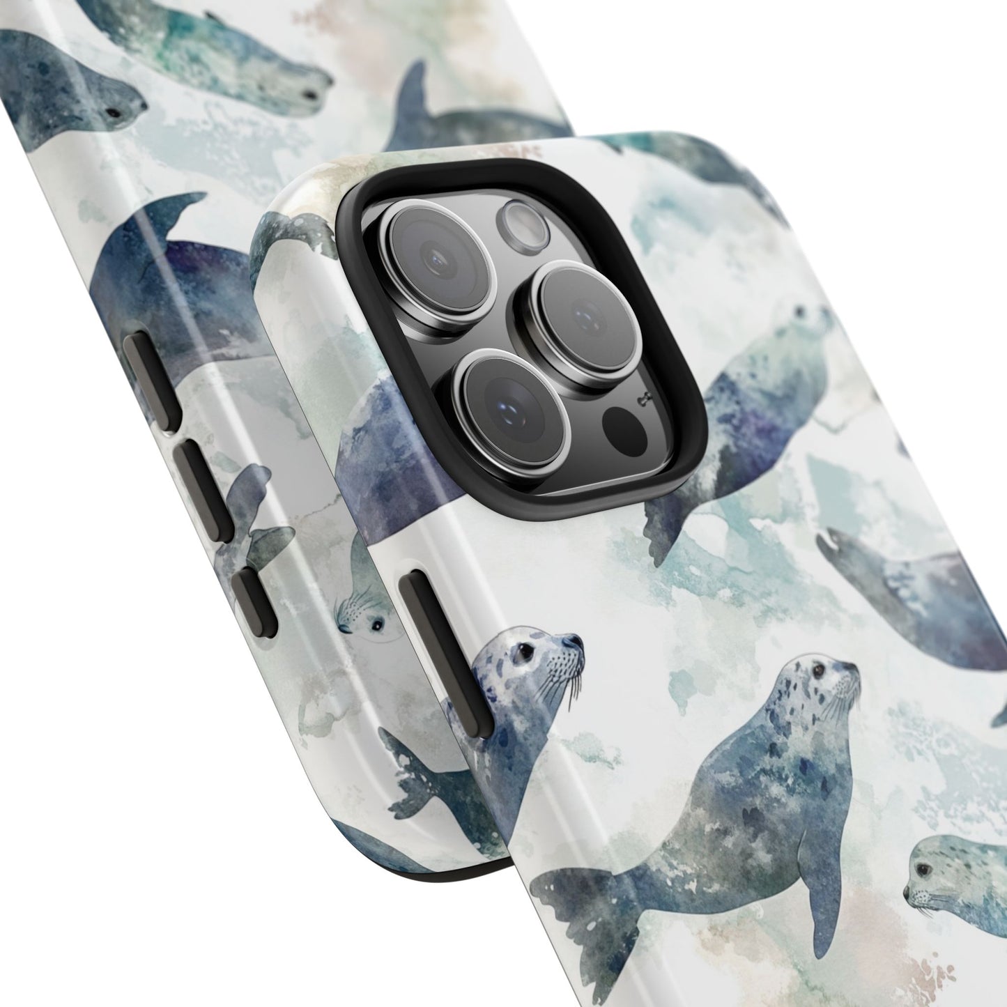 Animal Instinct | Watercolor Leopard Seals